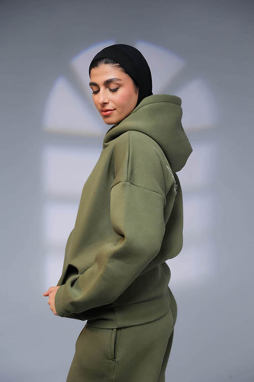 Stay Grounded Olive Hoodie